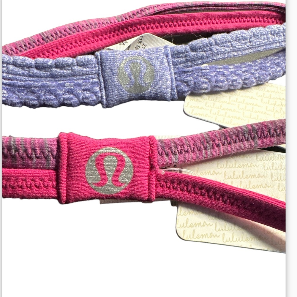 NWT Lululemon Dance Headbands - combo pack pink and purple